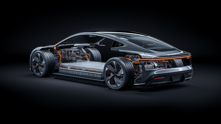 Diagram of an electric car generated using midjourney.