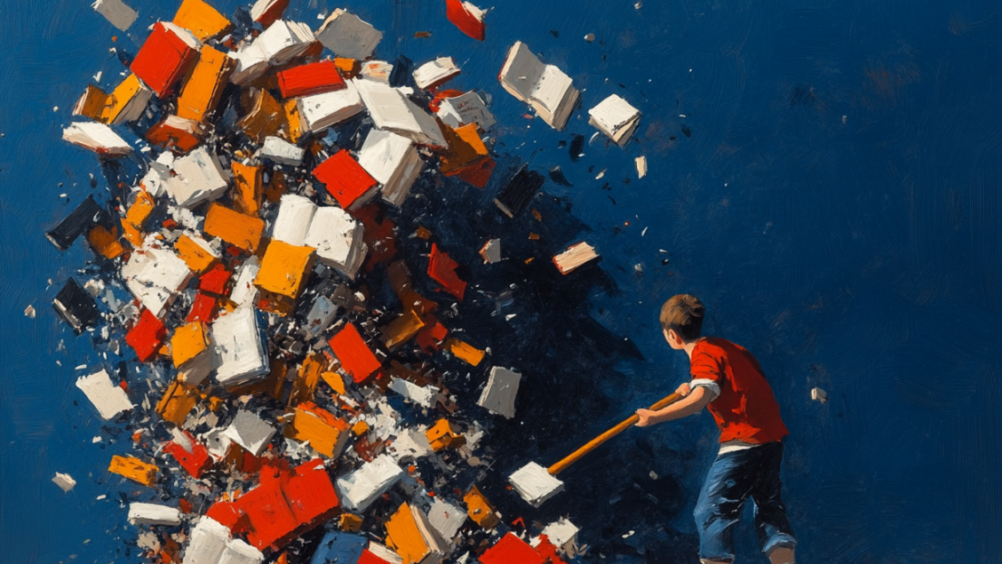 ruthless-editor-cutting-books-midjourny-ai-eric-mazzoni